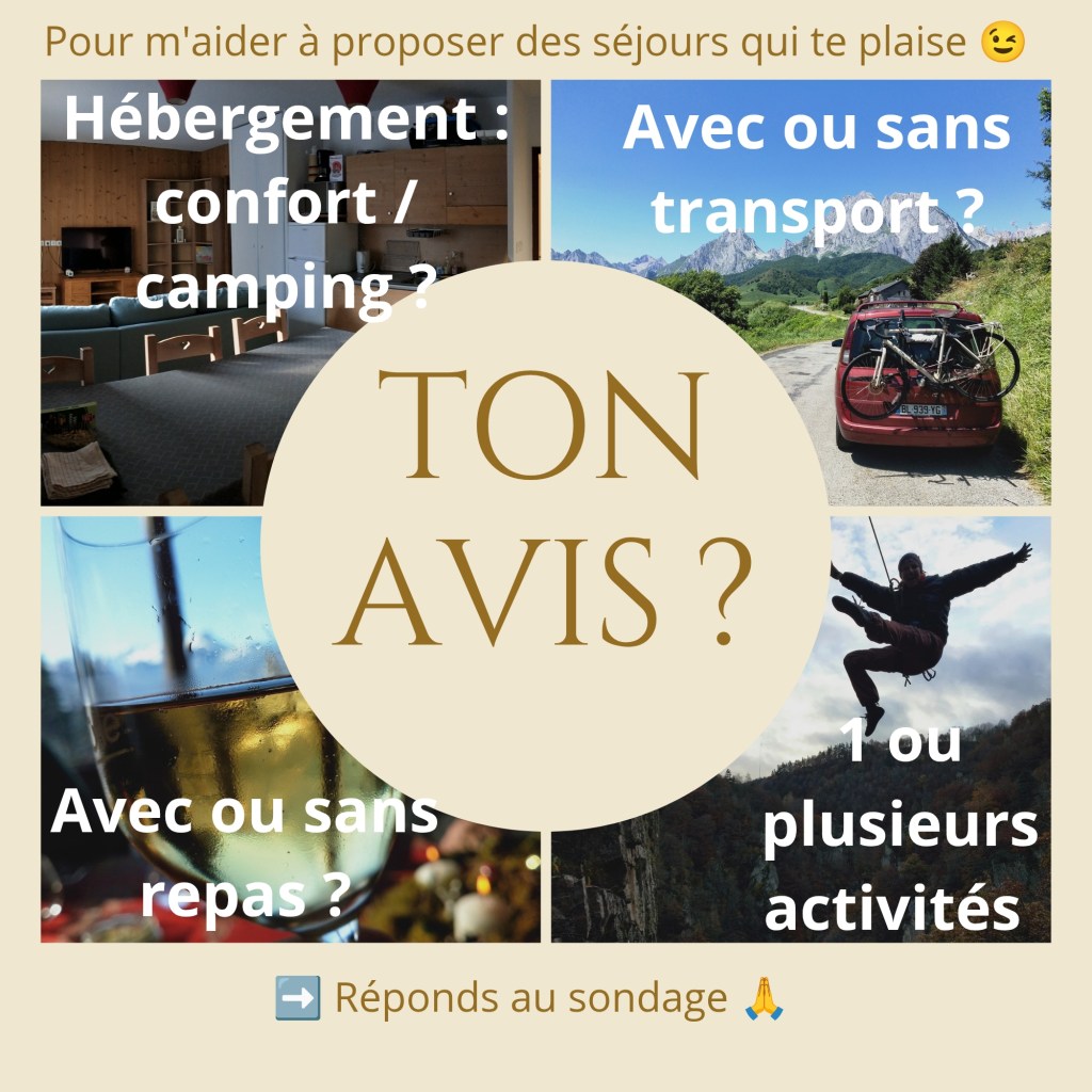 Futurs séjours – vos préférences&nbsp;?